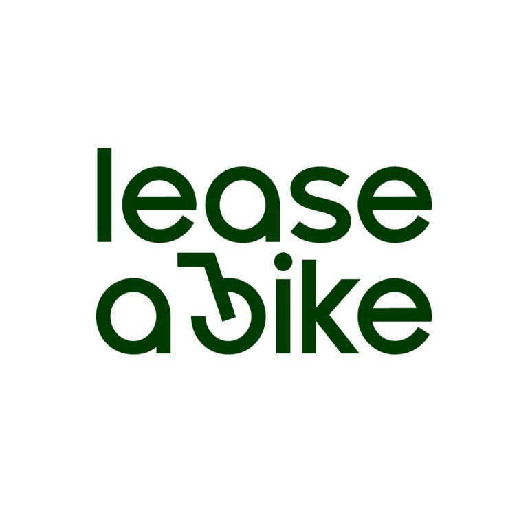 Lease a Bike Logo - weiß, grüne Schrift